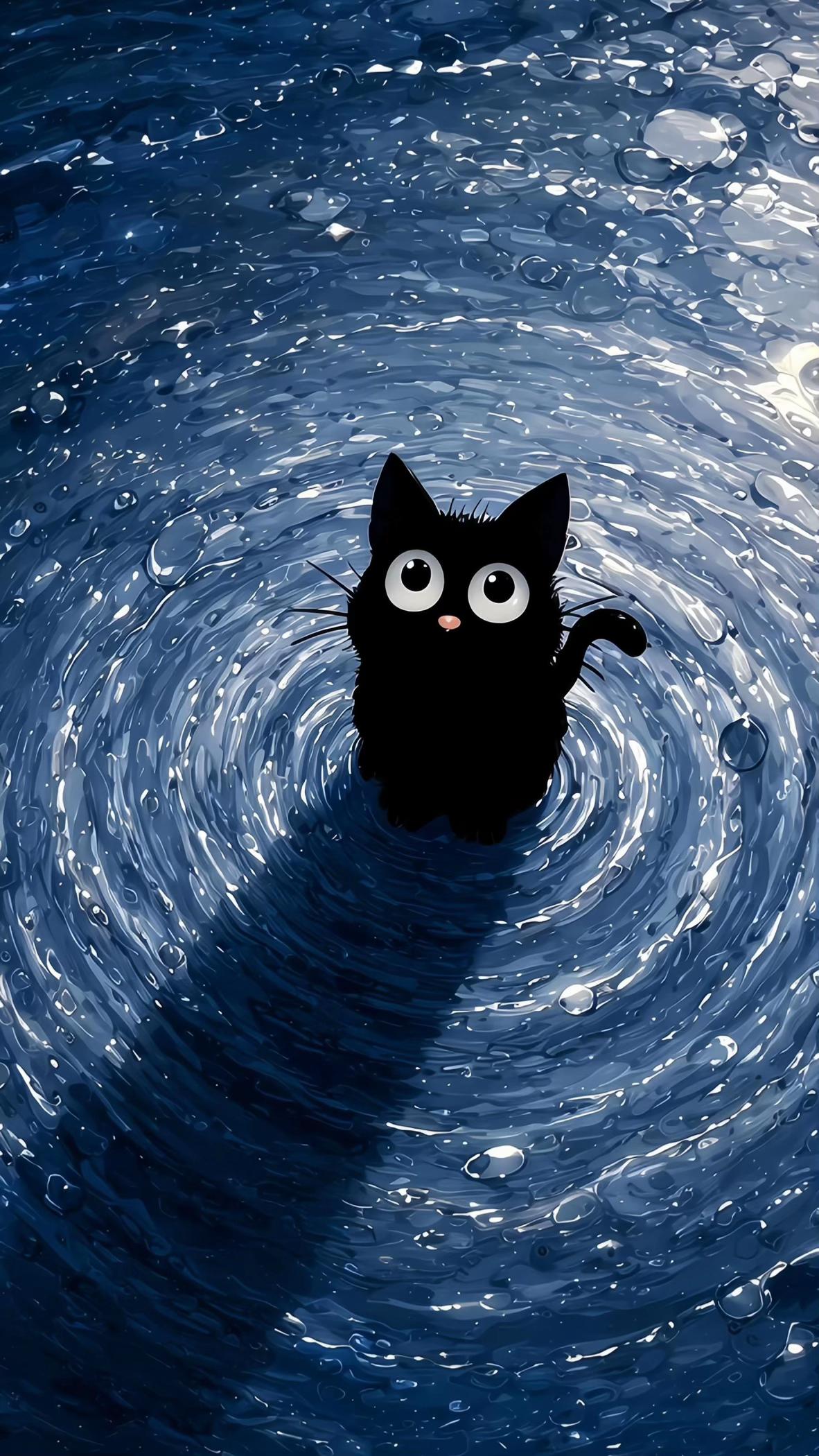 Moon & Cat Aesthetic Wallpapers wallpaper 2