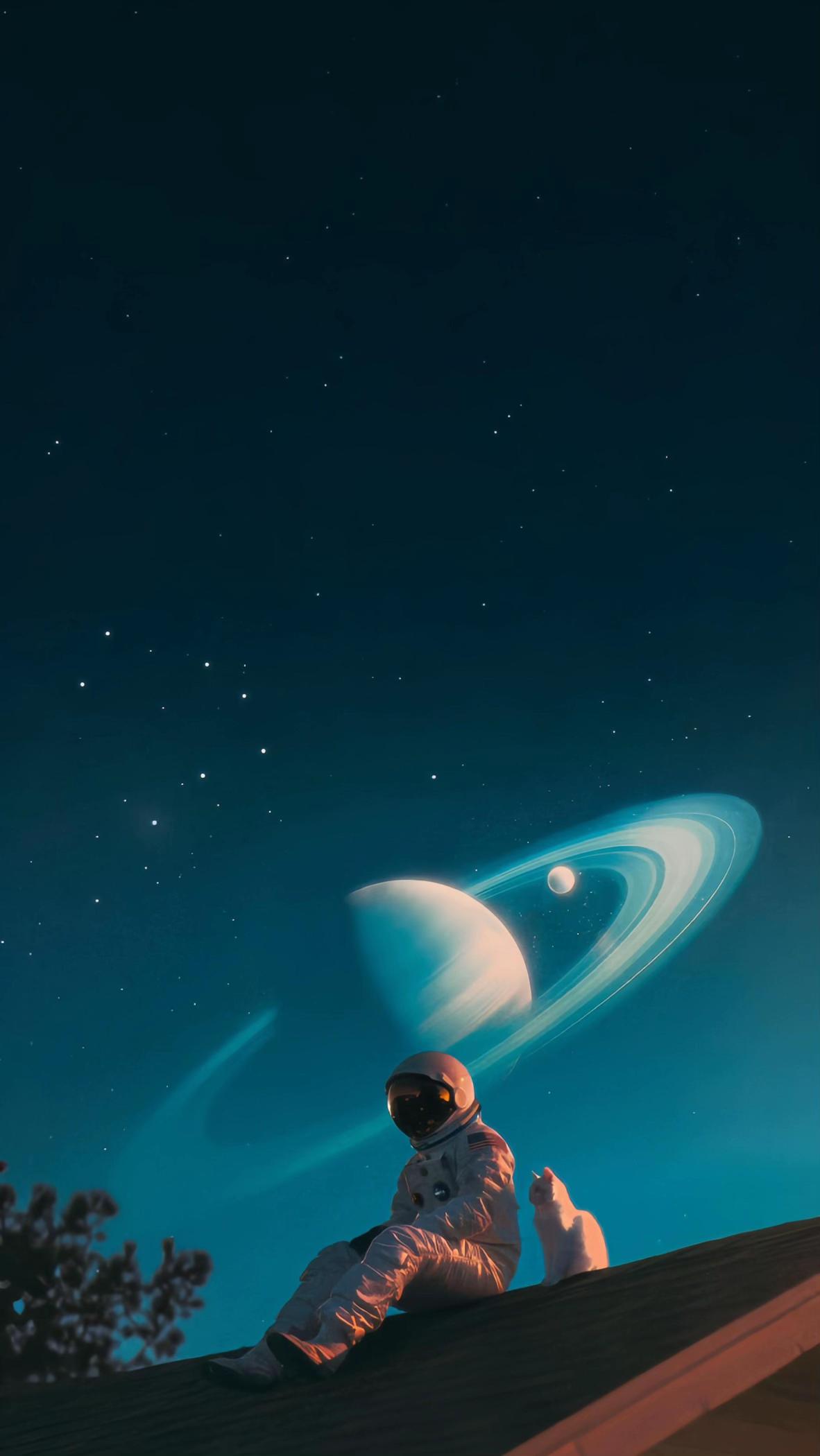 Moon & Cat Aesthetic Wallpapers wallpaper 12