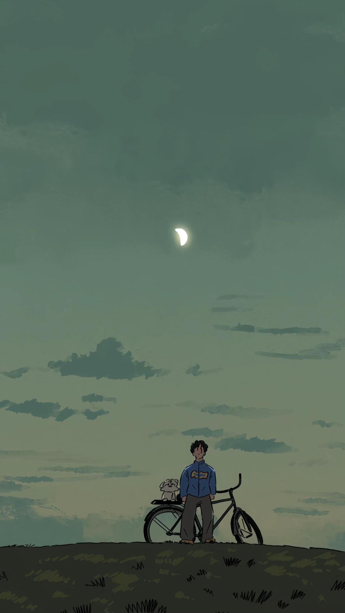 Moon & Cat Aesthetic Wallpapers wallpaper 20